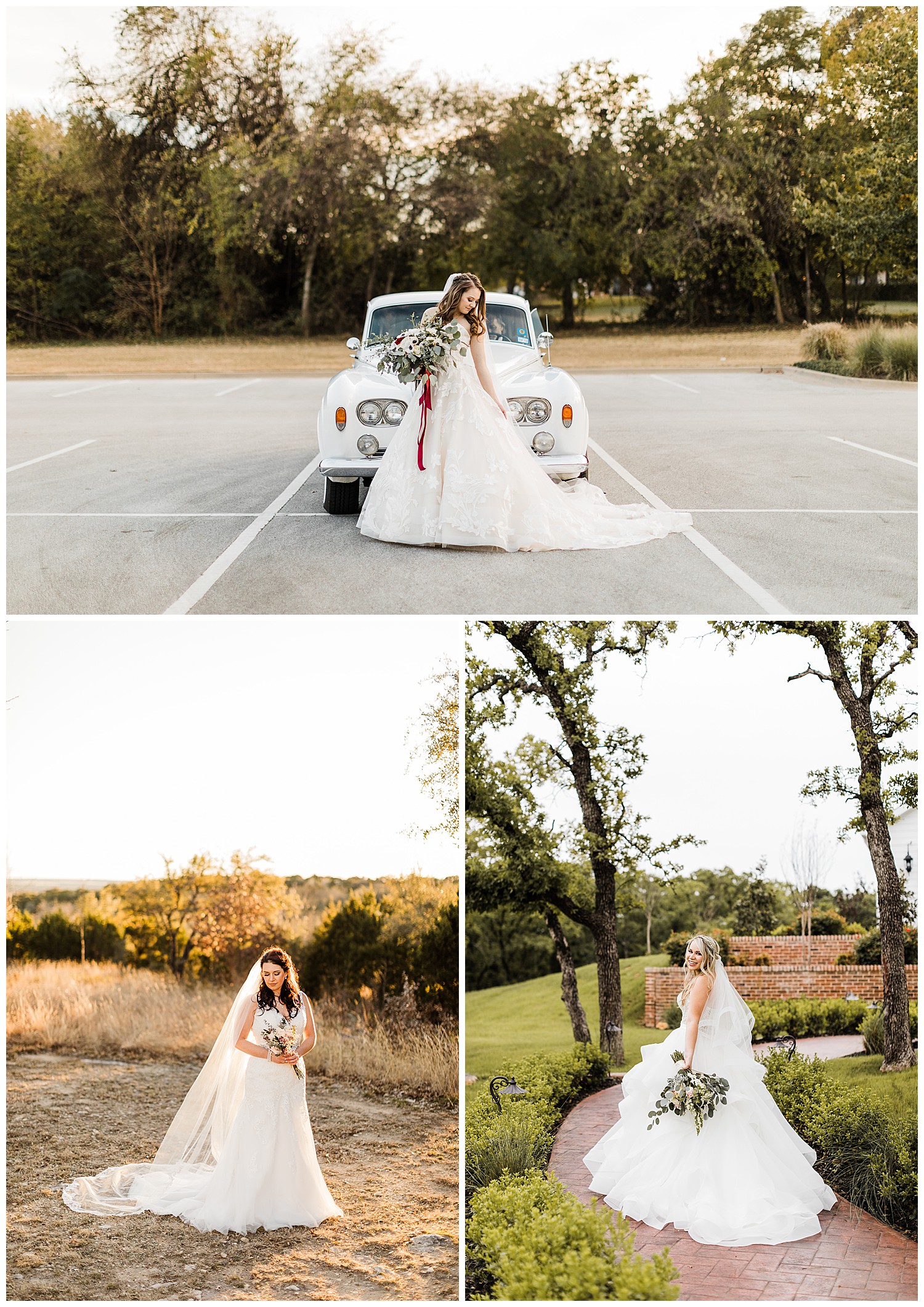 Outdoor bridal photos in Dallas, TX